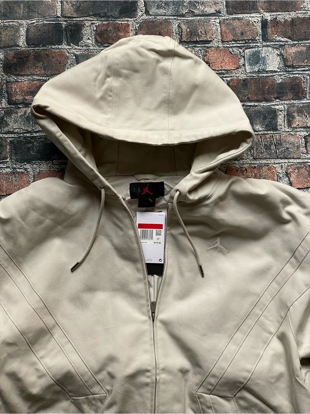 MSRP$175 (NEW) NIKE Flight Draft Jacket Light Orewood  Mens Lg - Loose Fit
